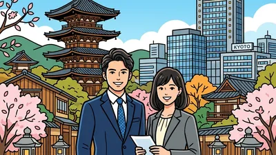 京都中心部で働く: 伝統と革新が融合するグローバル都市